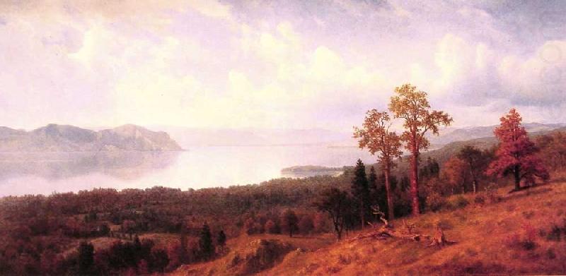 View of the Hudson Looking Across the Tappan Zee-Towards Hook Mountain, Albert Bierstadt